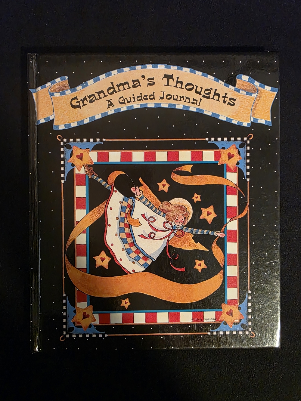 Grandma's Thoughts A Guided Journal - Black Cover with Gold & Red Accents
